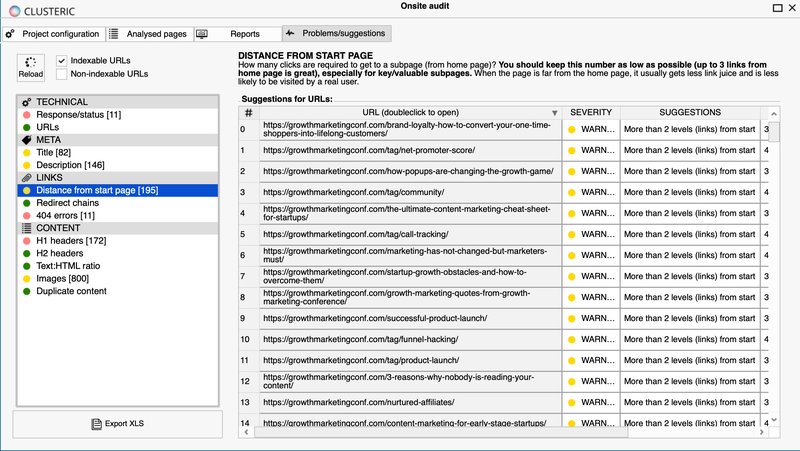 CLUSTERIC Search Auditor - analiza profilu linków / disavow