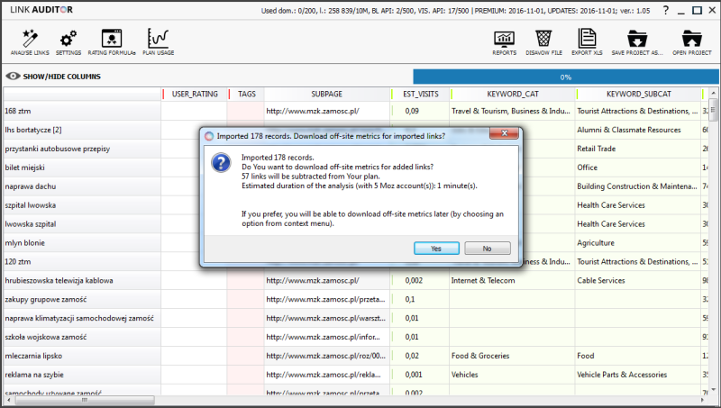 How to check domain visibility in Google search engine.